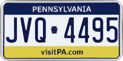 PA license plate JVQ4495