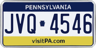 PA license plate JVQ4546