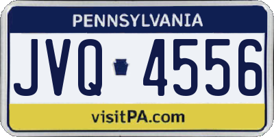 PA license plate JVQ4556