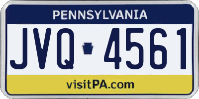 PA license plate JVQ4561