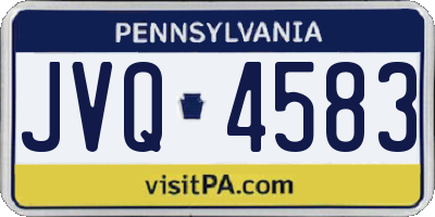 PA license plate JVQ4583