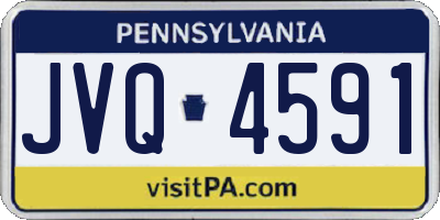 PA license plate JVQ4591