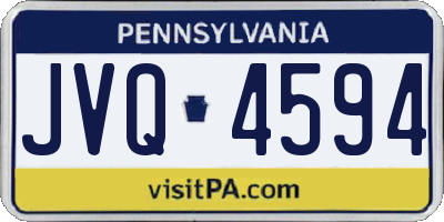 PA license plate JVQ4594