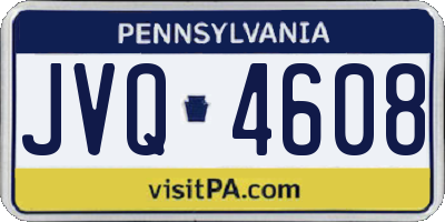 PA license plate JVQ4608