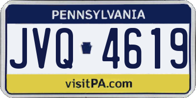 PA license plate JVQ4619