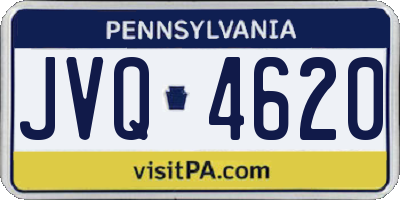 PA license plate JVQ4620