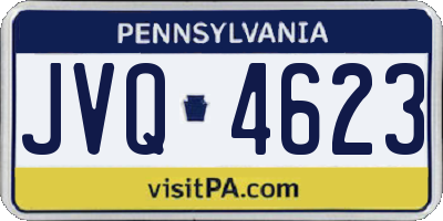 PA license plate JVQ4623