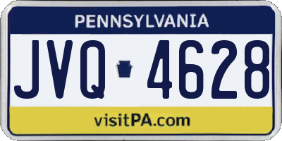 PA license plate JVQ4628