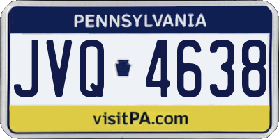 PA license plate JVQ4638