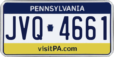 PA license plate JVQ4661