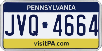PA license plate JVQ4664