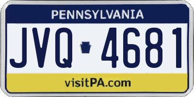 PA license plate JVQ4681
