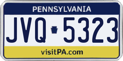 PA license plate JVQ5323