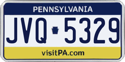 PA license plate JVQ5329