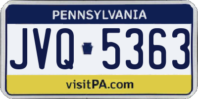 PA license plate JVQ5363
