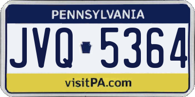 PA license plate JVQ5364