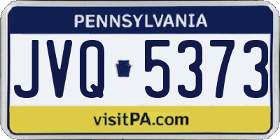 PA license plate JVQ5373