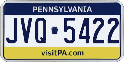 PA license plate JVQ5422