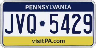 PA license plate JVQ5429