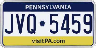 PA license plate JVQ5459