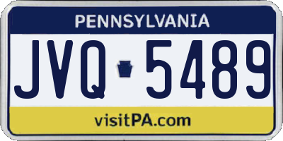 PA license plate JVQ5489