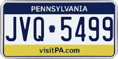 PA license plate JVQ5499