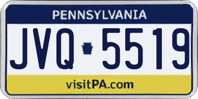 PA license plate JVQ5519