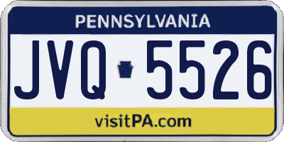 PA license plate JVQ5526
