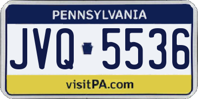 PA license plate JVQ5536