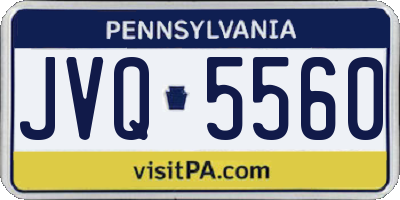 PA license plate JVQ5560