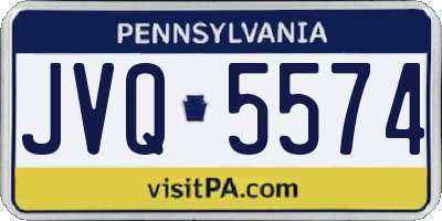 PA license plate JVQ5574