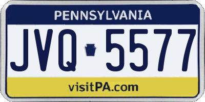 PA license plate JVQ5577
