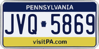 PA license plate JVQ5869