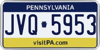 PA license plate JVQ5953