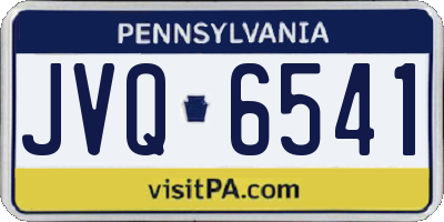 PA license plate JVQ6541