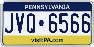 PA license plate JVQ6566