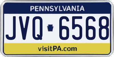 PA license plate JVQ6568