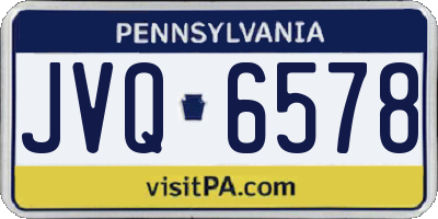 PA license plate JVQ6578