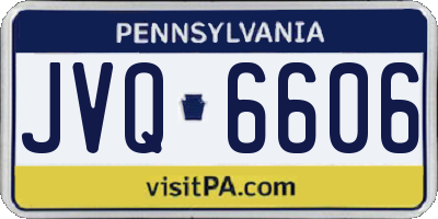 PA license plate JVQ6606