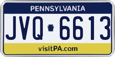 PA license plate JVQ6613