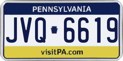 PA license plate JVQ6619