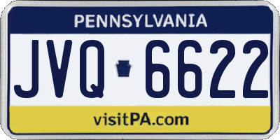 PA license plate JVQ6622
