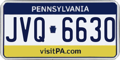 PA license plate JVQ6630