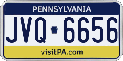 PA license plate JVQ6656