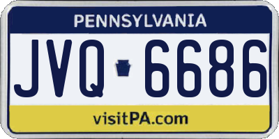 PA license plate JVQ6686