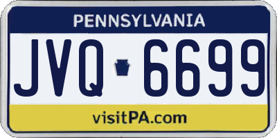 PA license plate JVQ6699