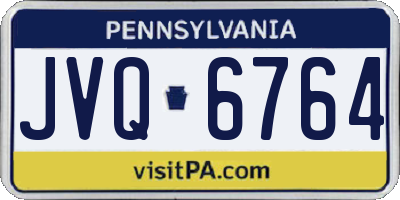 PA license plate JVQ6764
