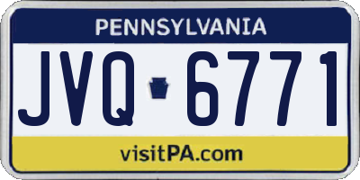PA license plate JVQ6771