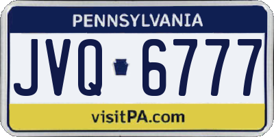 PA license plate JVQ6777