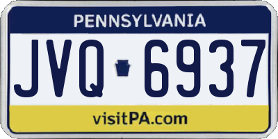 PA license plate JVQ6937